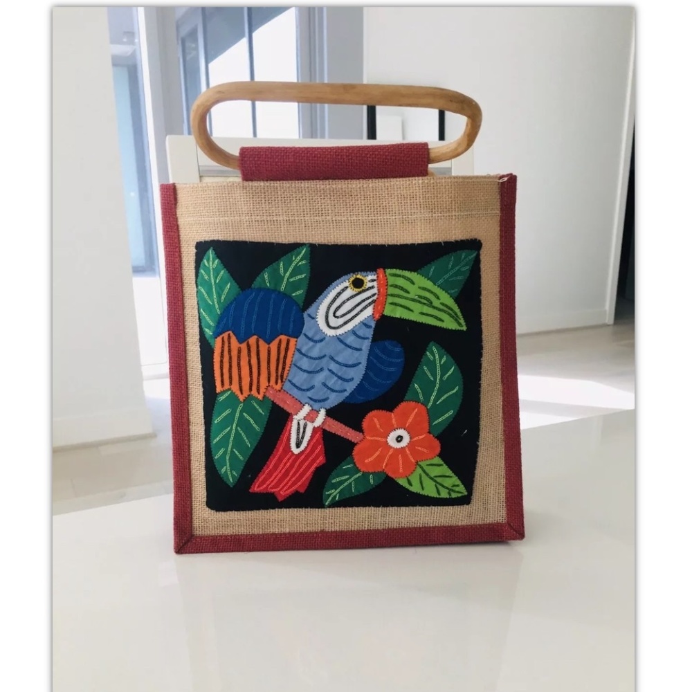 CANVAS TRADITIONAL PANAMANIAN SOUVENIR SUMMER BAG HANDMADE